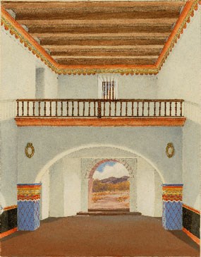illustration of choir loft
