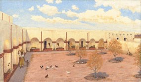 illustration of courtyard