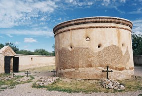 cemetery with round mortuary chapel