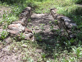 brick channel in ground