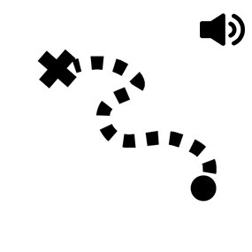 symbol of trail with audio icon