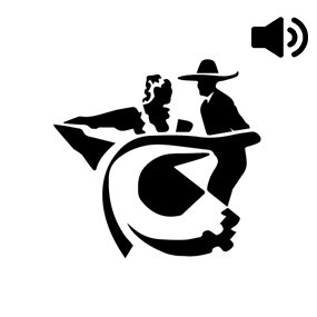 symbol of folklórico dancers with audio icon