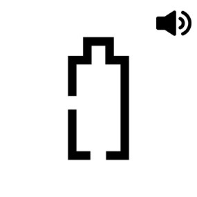 symbol of foundation footprint with audio icon