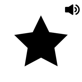 symbol of start with audio icon