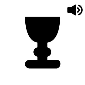symbol of chalice with audio icon