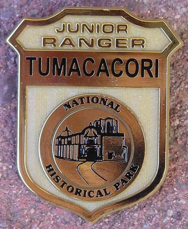 Tumacácori Junior Ranger badge Tumacácori Junior Ranger badge
