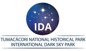 International Dark Sky Association logo with "Tumacácori National Historical Park, International Dark Sky Park" below