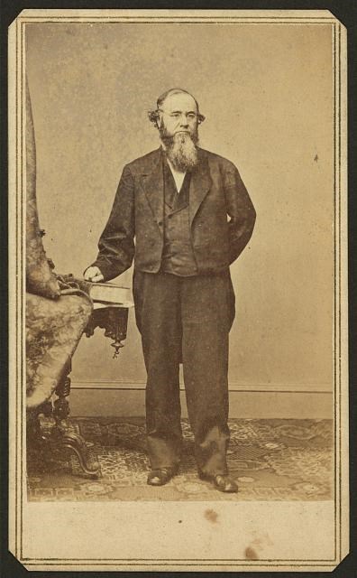 Edwin Stanton LOC sepia photo of bearded man in suit standing