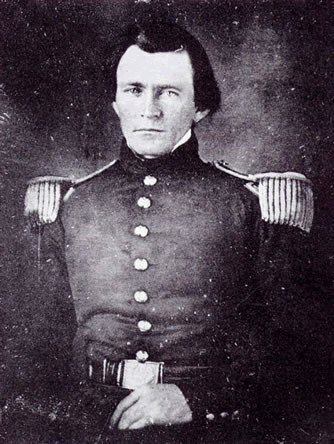 Black and white photo of a 21 year old Ulysses Grant in military uniform