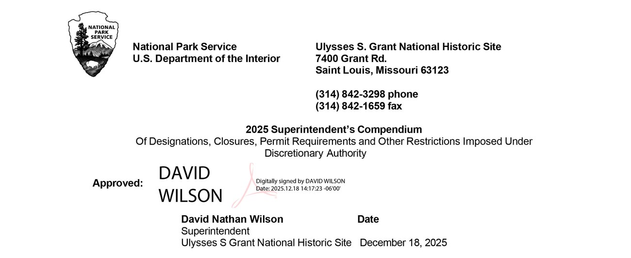 Compendium header with date and signature