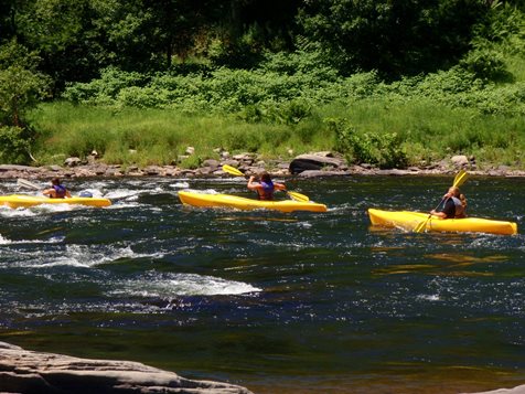 Kayakers on the Delaware River