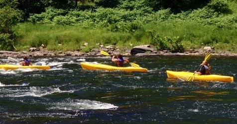 Kayakers on the Delaware River