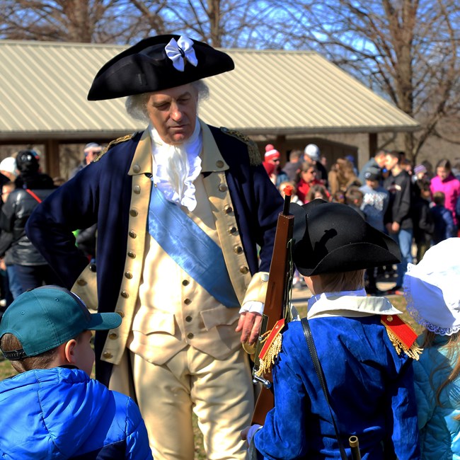 outdoors, george washington, living history, children