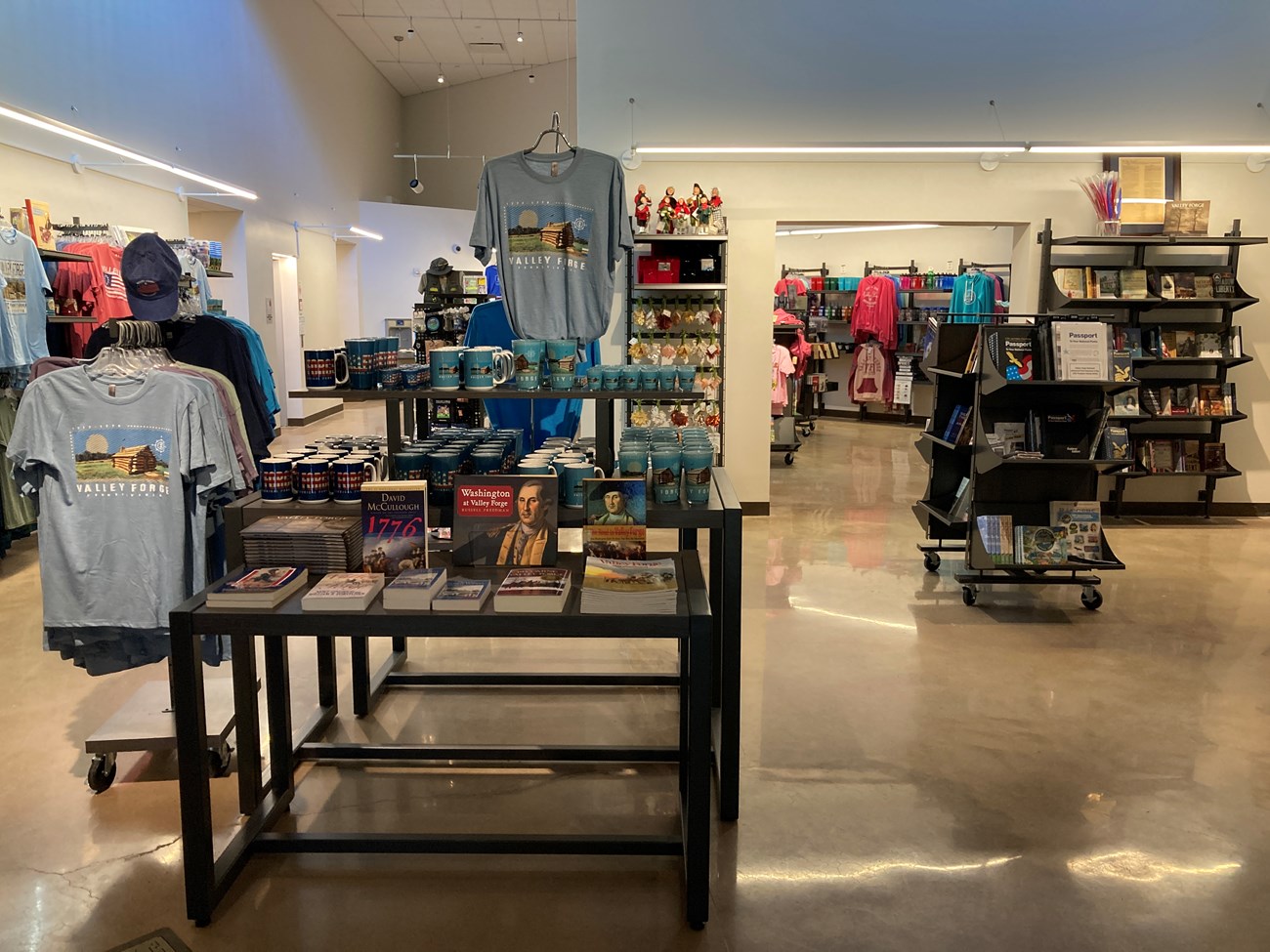 The Encampment Store with books and souvenirs.