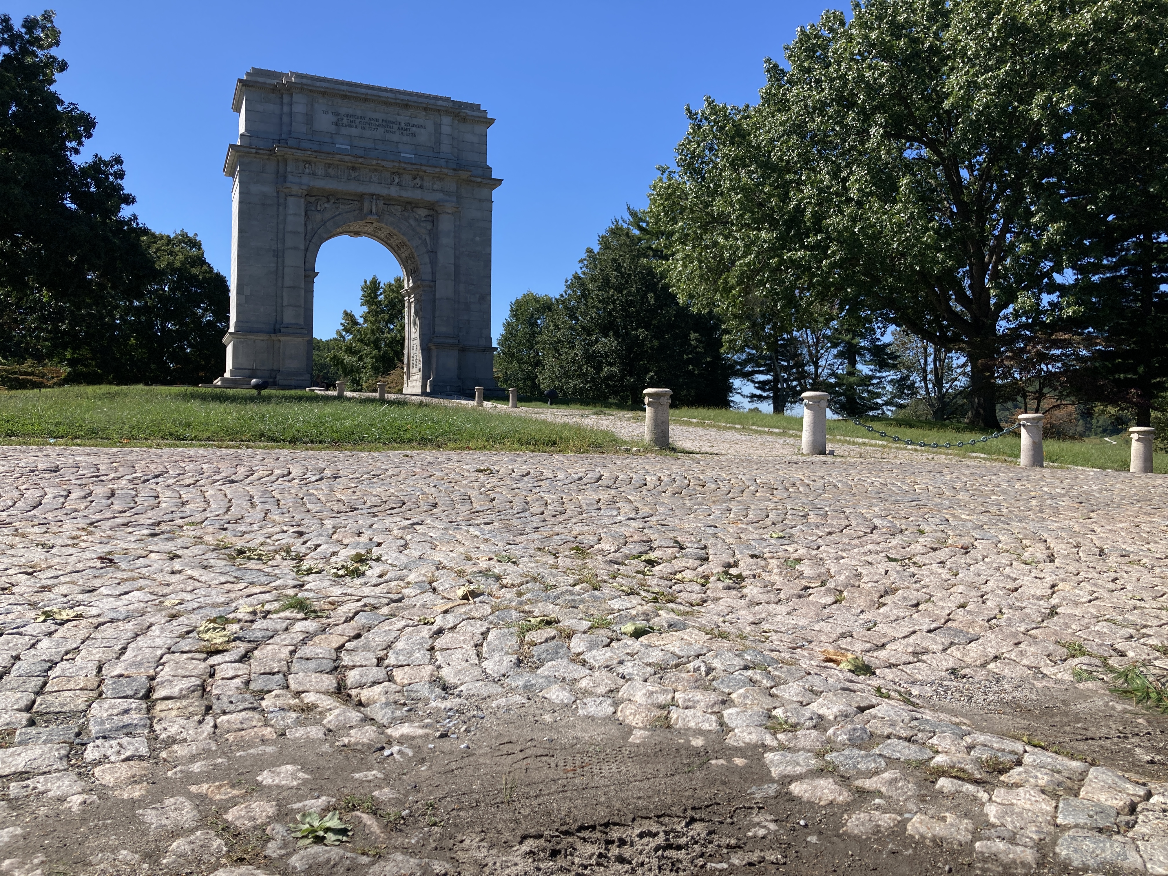Cobblestones on Gulph Road photograph, outdoors, cobblestones, National Memorial Arch