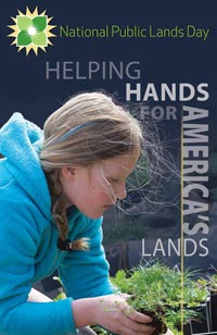 Girl Gardening on Public Lands Day