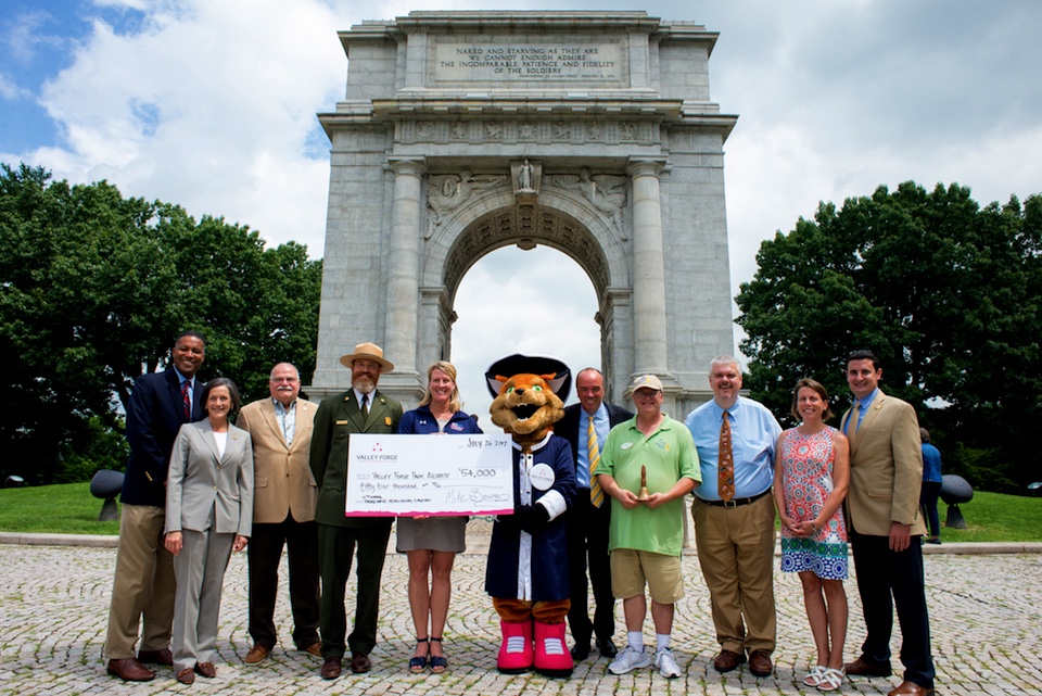 The check presentation for the 2017 RevRun