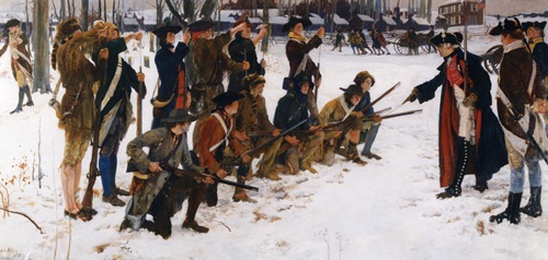 Von steuben drilling the troops