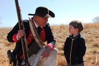 Reenactor with boy