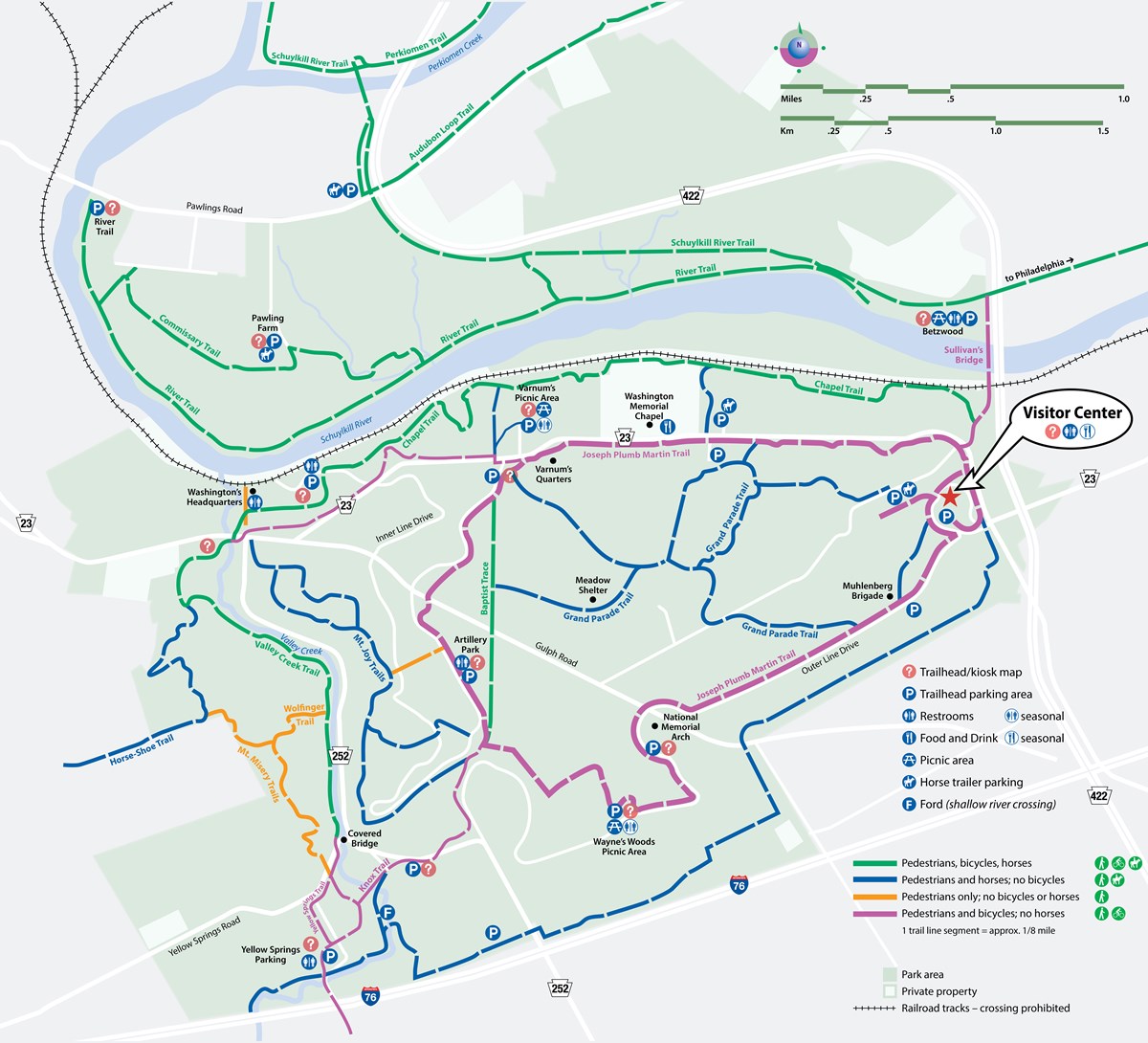 Mt Misery Trail Map Hike, Bike, And Run - Valley Forge National Historical Park (U.s. National  Park Service)
