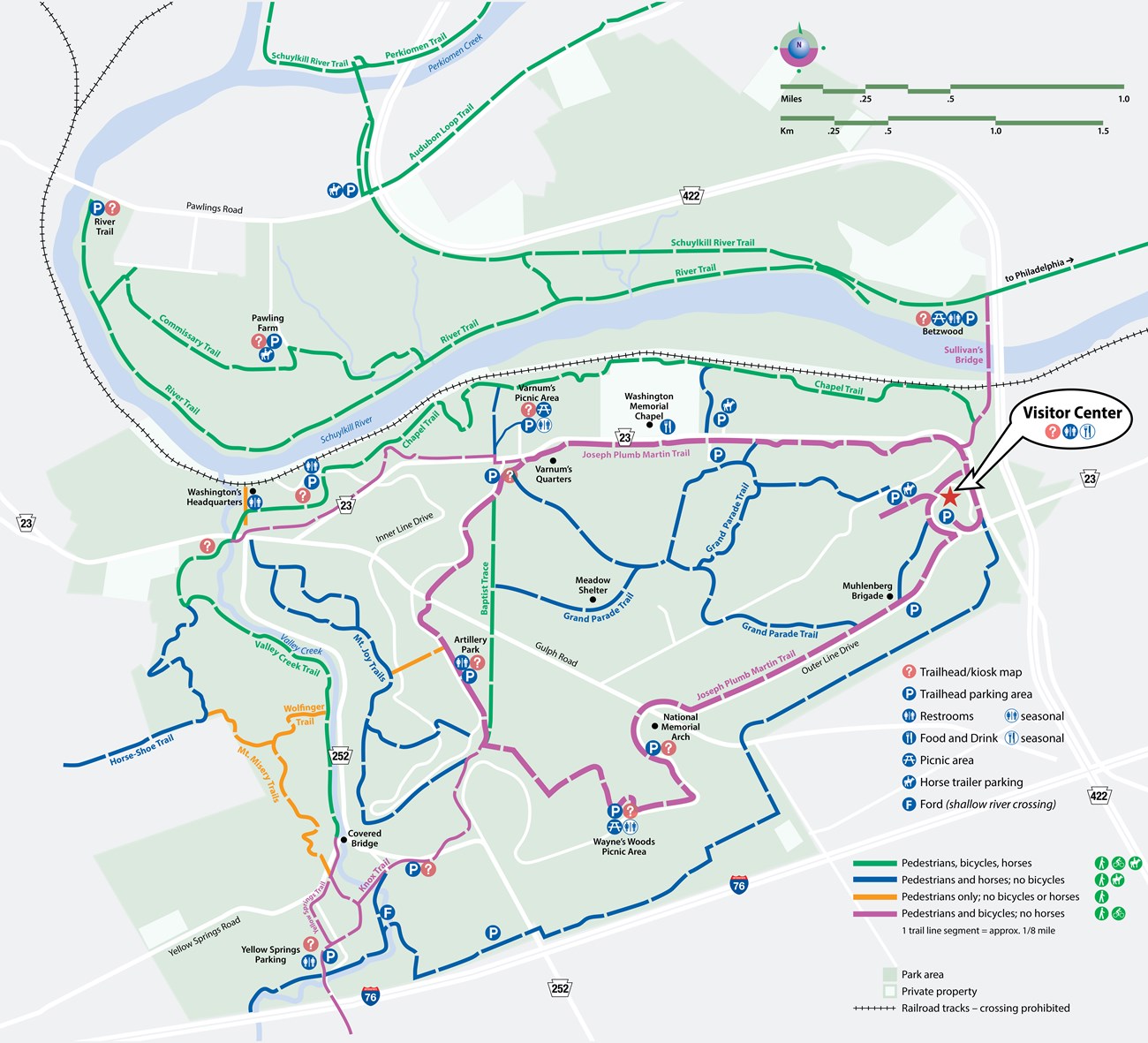 graphic, map, trails