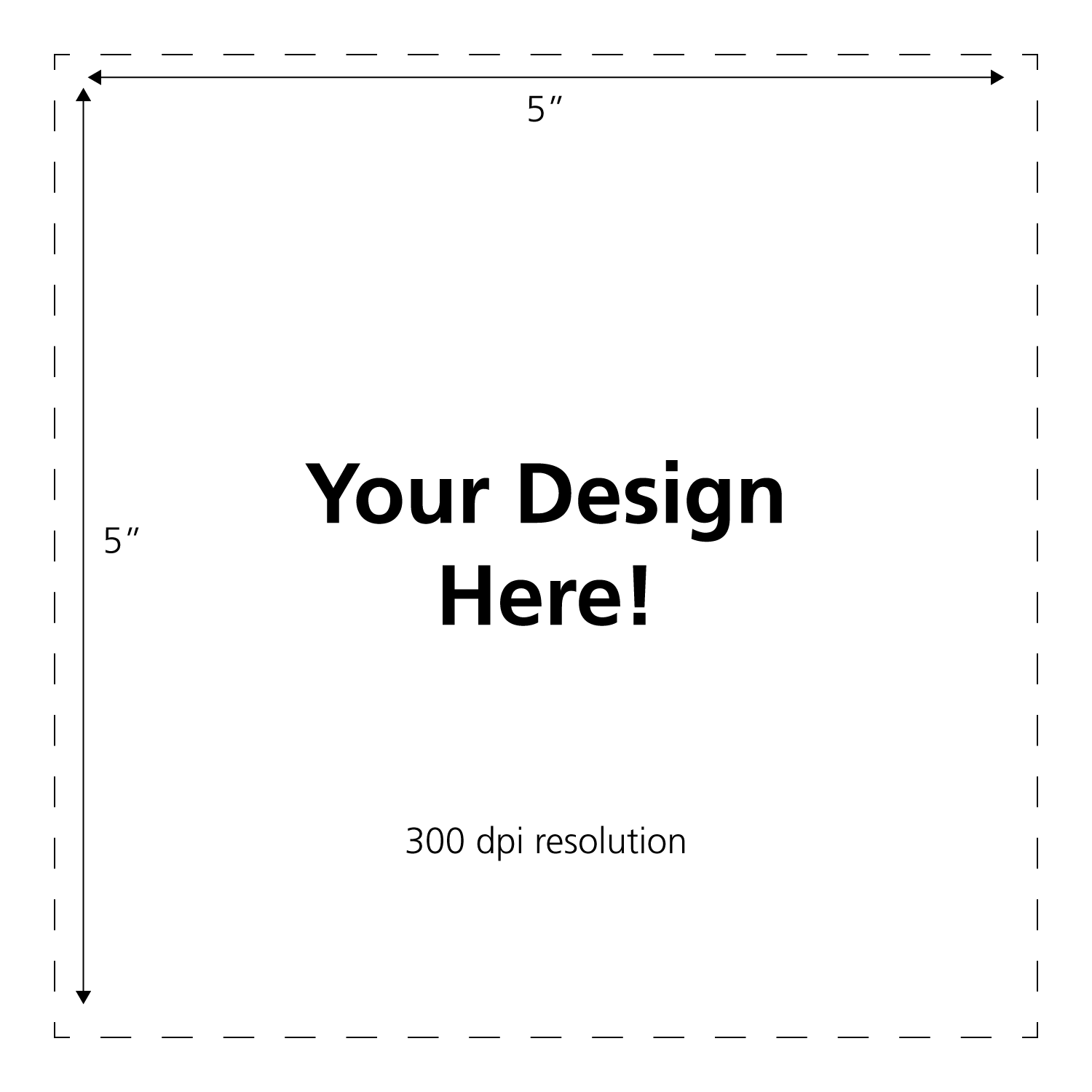 A blank square with text that reads Your Design Here