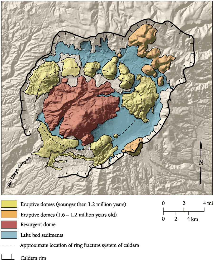 Geology Valles Caldera National - Valles With Boundary 3 