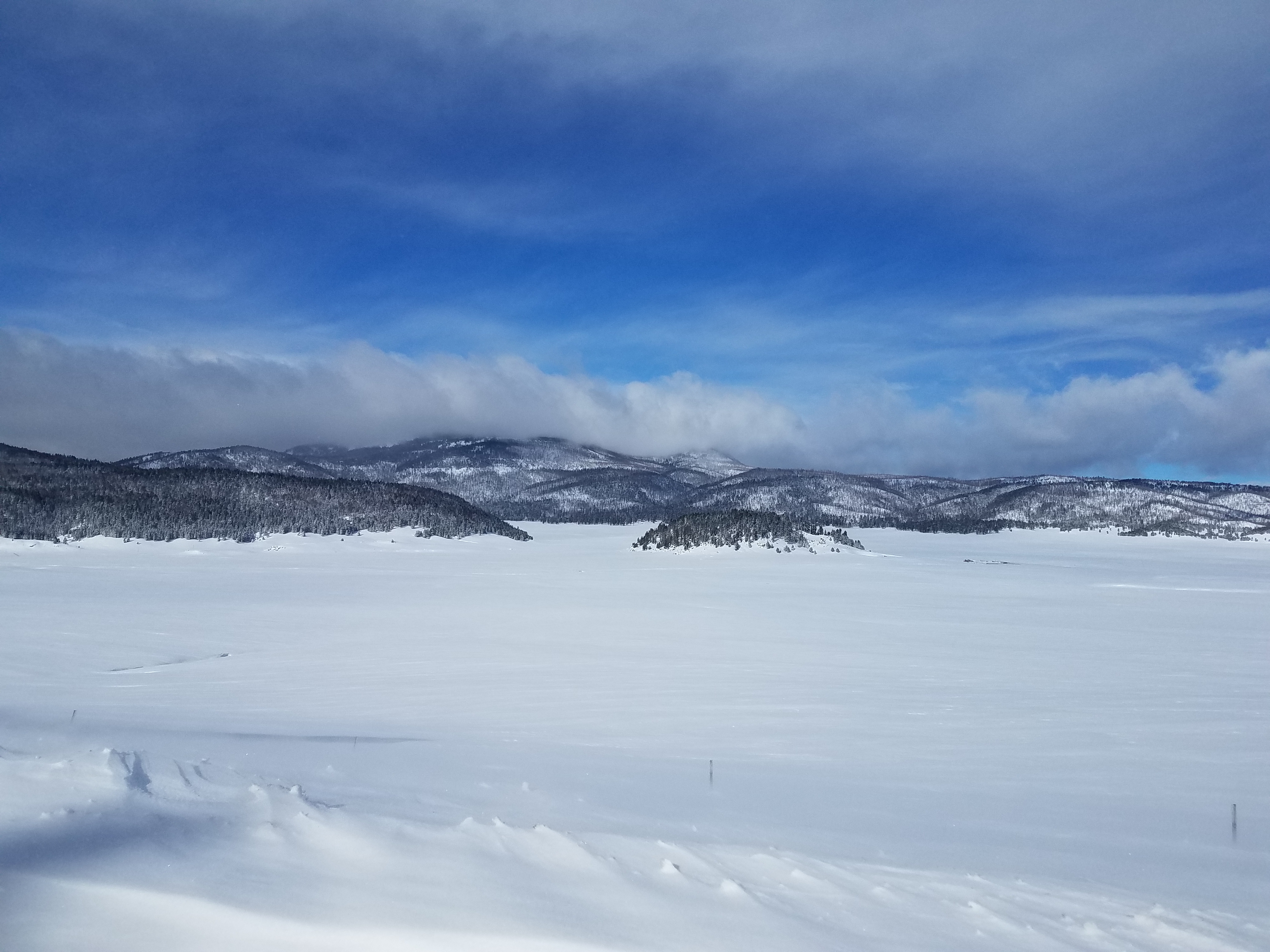 Valle Grande covered in 1.5 to 4 feet of snow.