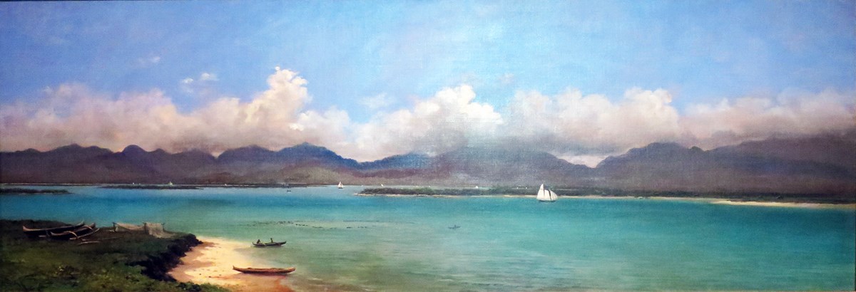 Painting of Pearl Harbor before US military presence.