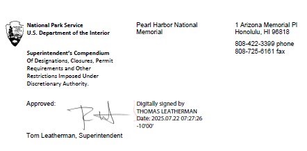 Superintendent Tom Lethernman Signature on 2025 Superintendent's Compendium.