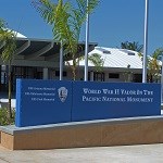 An image of the entrance to the Pearl Harbor Visitor Center.