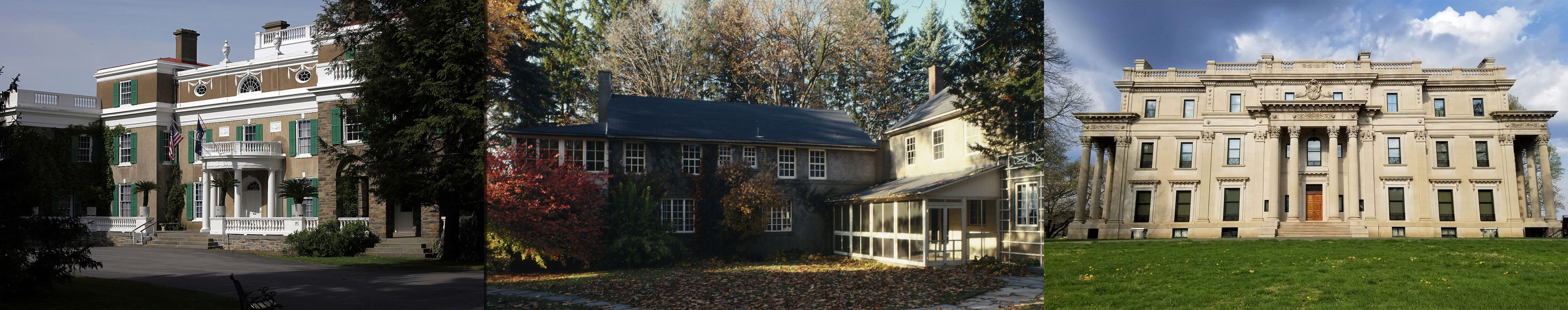 3 homes, FDR, Val-Kill and Vanderbilt Mansion