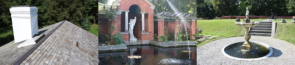 Some of the many projects completed in 2017 include, restoration of Vanderbilt Formal Garden’s wall and structures, and roof repair work on the Visitor Center. Some of the many projects completed in 2017 include, restoration of Vanderbilt Formal Garden’s wall and structures, and roof repair work on the Visitor Center.
