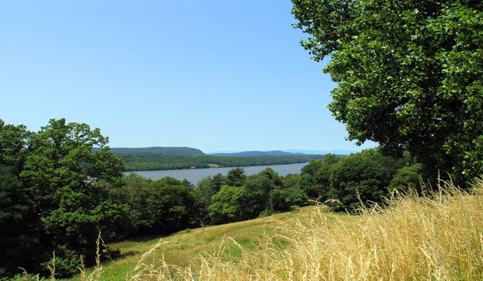 View of the Hudson River from Vanderbilt Mansion NHS