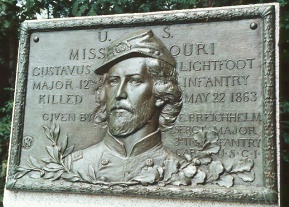 Maj. Gustavus Lightfoot, bronze relief tablet
