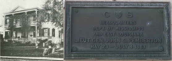 Pemberton Headquarters, ca. early 1900s and Memorial Plaque