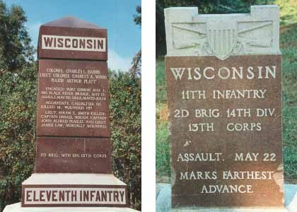 11th Wisconsin Infantry markers