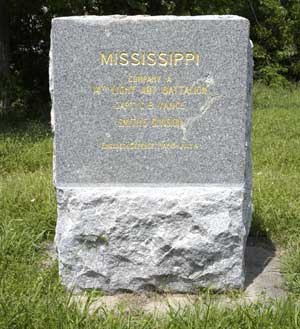 14th Mississippi Battalion Light Artillery, Company A Regimental Monument 14th Mississippi Battalion Light Artillery, Company A Regimental Monument