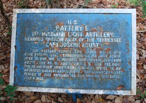 1st Missouri Light Artillery, Battery F Tablet
