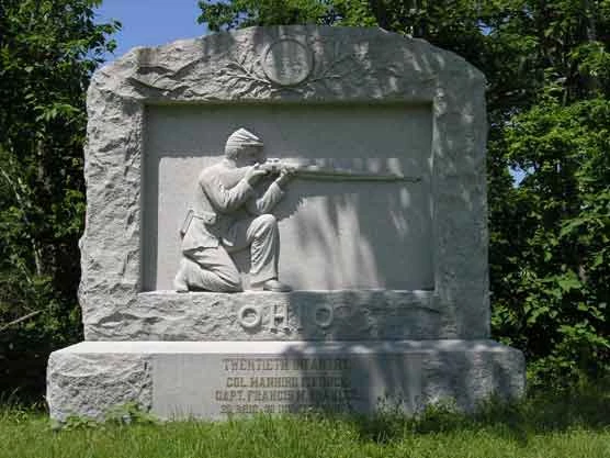 20th Ohio Infantry Regimental Monument