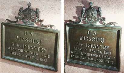 31st Missouri Infantry Unit Position Markers