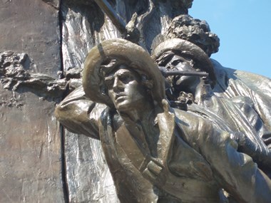 Bronze sculpture closeup
