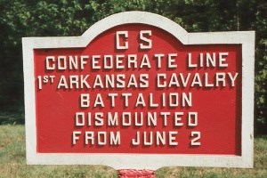 1st Arkansas Cavalry Battalion Position Marker
