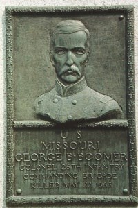 Col. George B. Boomer, bronze relief portrait Col. George B. Boomer, bronze relief portrait
