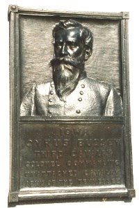 Col. Cyrus Bussey, bronze relief portrait Col. Cyrus Bussey, bronze relief portrait
