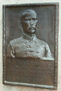 Col. Alexander Chambers, bronze relief portrait Col. Alexander Chambers, bronze relief portrait