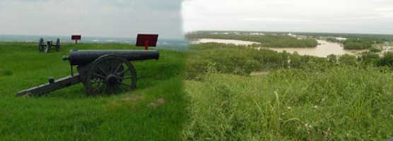 Fort Hill Guns - Looking Toward the Old Bend in the River