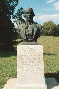 Gov. Samuel J. Kirkwood, bronze bust Gov. Samuel J. Kirkwood, bronze bust