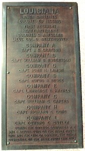 1st Louisiana Heavy Artillery, Co. B Regimental Monument