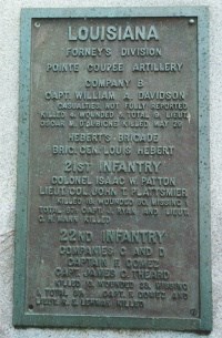 22d Louisiana Infantry, Companies C, D [Detachment] Regimental Monument